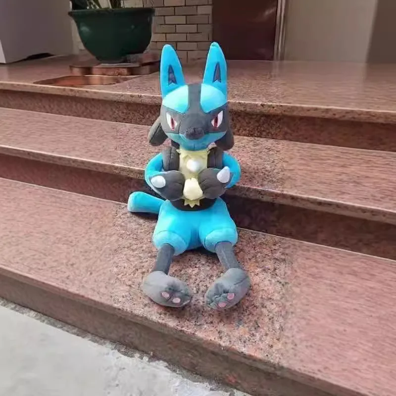 30cm Lucario Large Plush Toys Pokemon Anime Doll Cute Ornament Pokémon Collection Stuffed Plushie Pillow Gift for Children