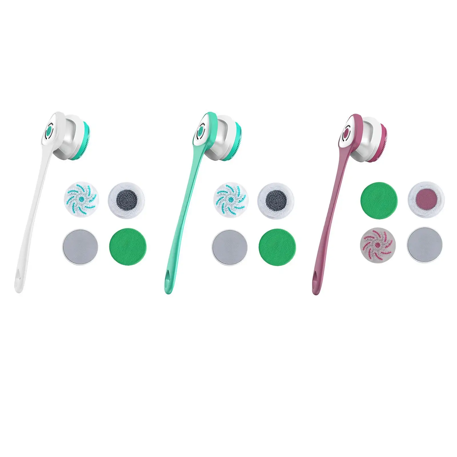 Portable body brush with long handle for cleaning the shower Cleaning in