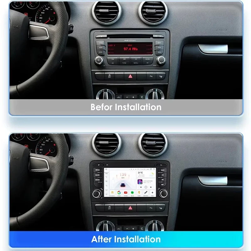 Suitable for Audi RS3 Sportback A3 8P S3 2003-2012 car multimedia video player GPS navigation head unit Carplay and 4G network