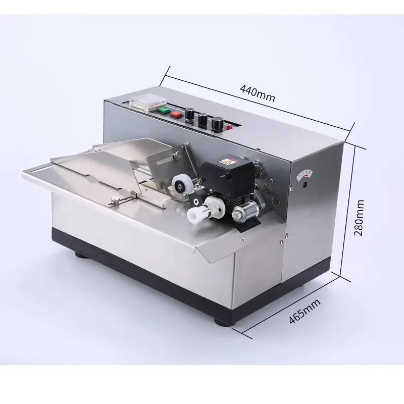 Stainless Steel Solid Ink Roll Coding Machine Dry Ink Coder For Film Plastic Bag Packaging Date Batch Number Printing Industrial