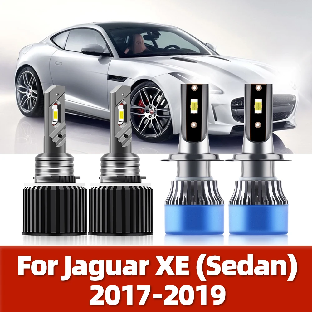 

LED Headlight Bulbs H15 High Beam DRL Daytime Running Lights / H7 Low Auto Front Lamps 12V For Jaguar XE (Sedan) 2017 2018 2019