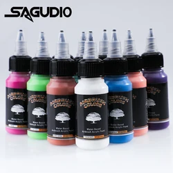 SAGUD-Juego de pintura acrílica con aerógrafo, diferentes colores a elegir para principiantes, arte en madera, plantillas de pintura, aerógrafo DIY, 30ml