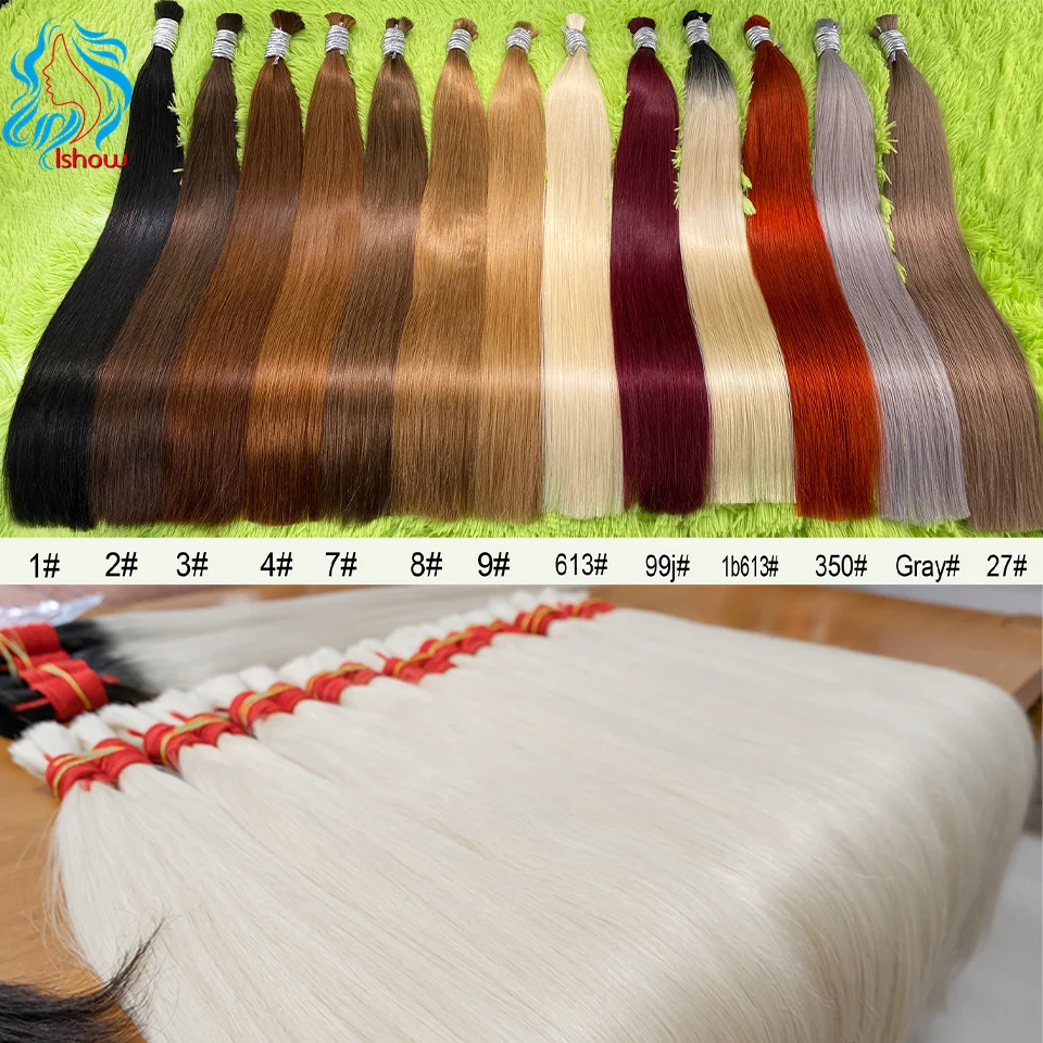 No Weft Virgin Bulk Human Hair Human Hair For Braiding 100% Unprocessed Human Hair Bulk Extensions Brazilian Remy Hair 18-30inch