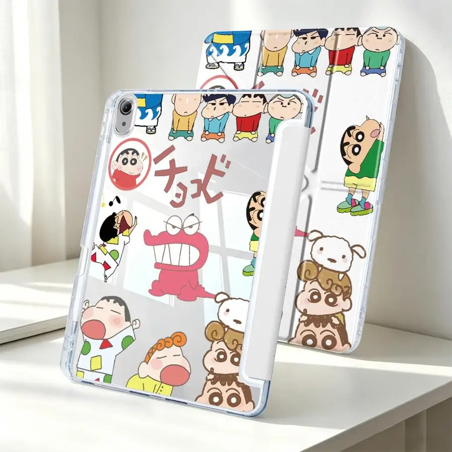 Tablet Case For Samsung Galaxy Tab A9 Plus A8 S9 Plus S10 Lite S7 FE A11 S8 With Pen Slot Cover Crayon S-ShinChanS Radish