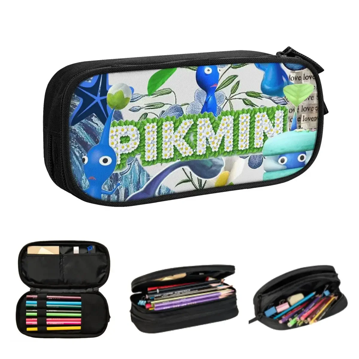 

Pikmin Characters Pencil Cases for Student Gifts Pen Box Pencil Bag Large Storage Pencil Pouch Storage Stationery Supplies