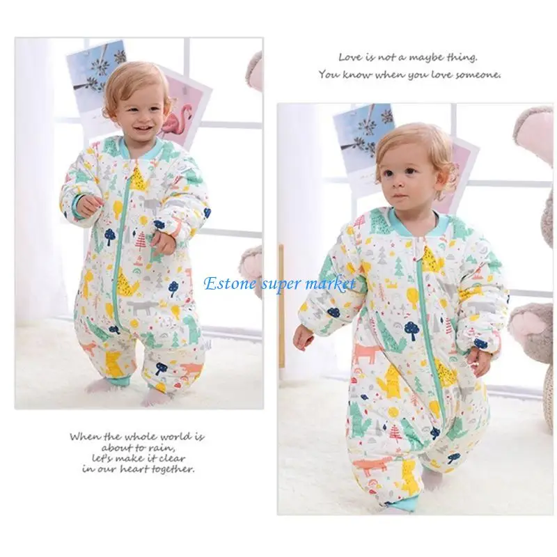 

090B Anti-Kick Quilt Long Sleeve Wearable Sleepsack Keep Warm in the Cold Winter for Baby Applicable to Infants and Children