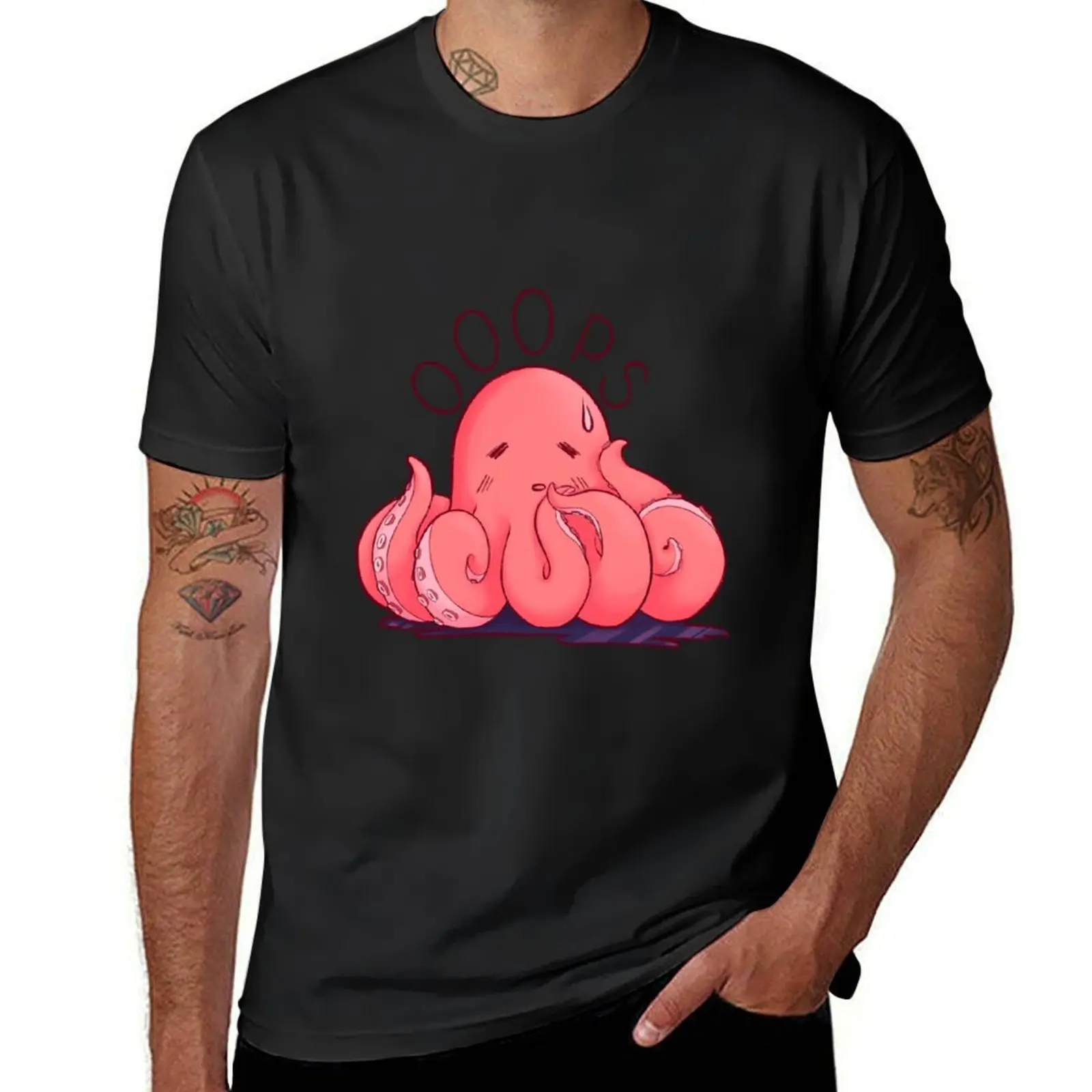 Inked Octopus T-Shirt customs design your own quick drying plain white t shirts men