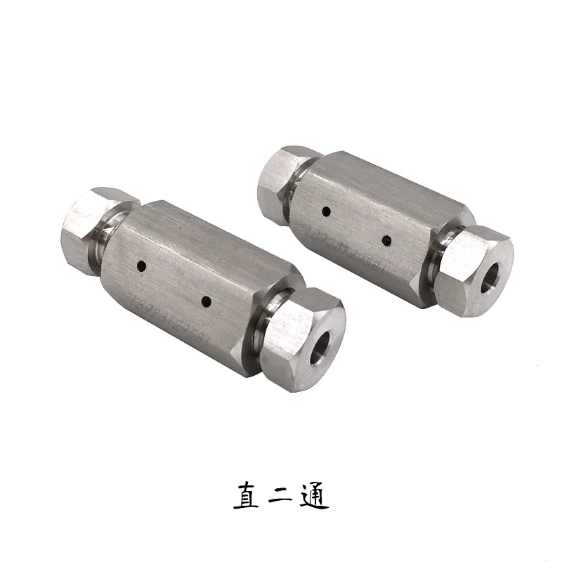 Water Jet Fittings-Straight Two-way 1/4 High-pressure Pipe and 3/8   Pipe-General Type