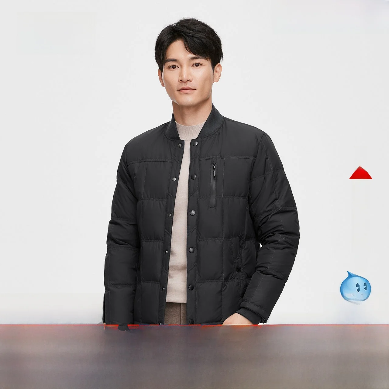 

Мужской легкий пуховый жилет Snow Flng с воротником-стойкой, удобный, повседневный, модный, городской стиль