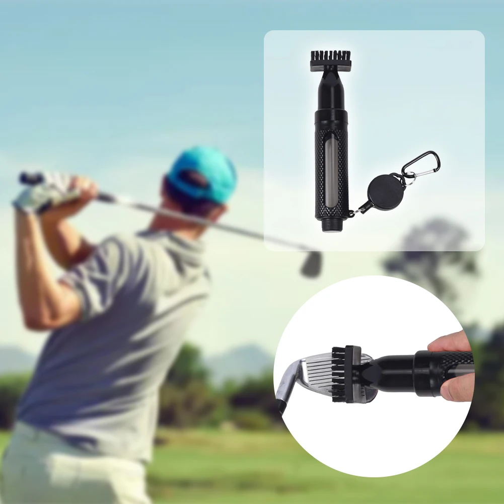 

Щетка для чистки клюшек для гольфа, портативная щетка для чистки клюшек, щетка для чистки канавок клюшек, аксессуары для чистки клюшек для гольфа