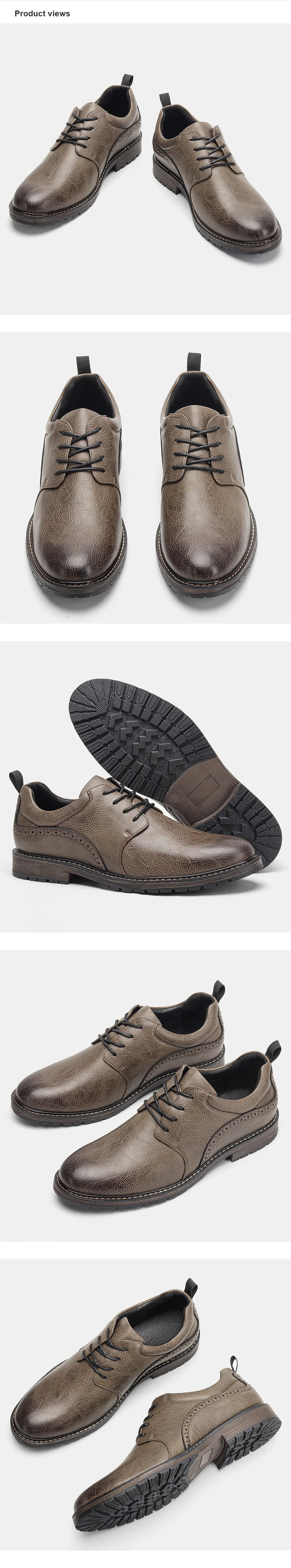 Herrenschuhe Marke 2026 Komfortable Modische Schuhe Herren Leder – Detail 2