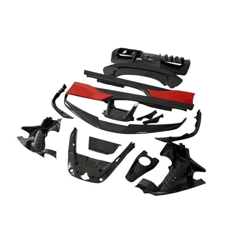 novitec Style for ferrari Sf90 Dry Carbon Fiber Front Bumper Lip Splitter Rear Diffuser Side Skirts Spoiler Body Kit