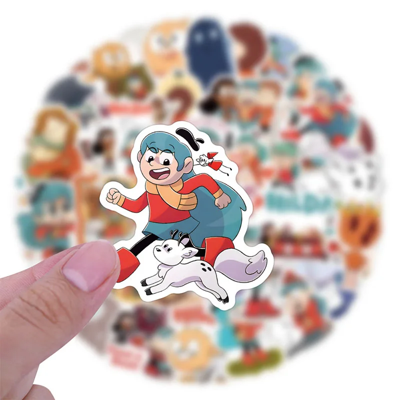 110 Stuks Hilda Diy Cartoon Stickers Telefoon Kofferbak Koelkast Skateboard Waterdichte Anime Stickers Anime Figuur Speelgoed Sticker