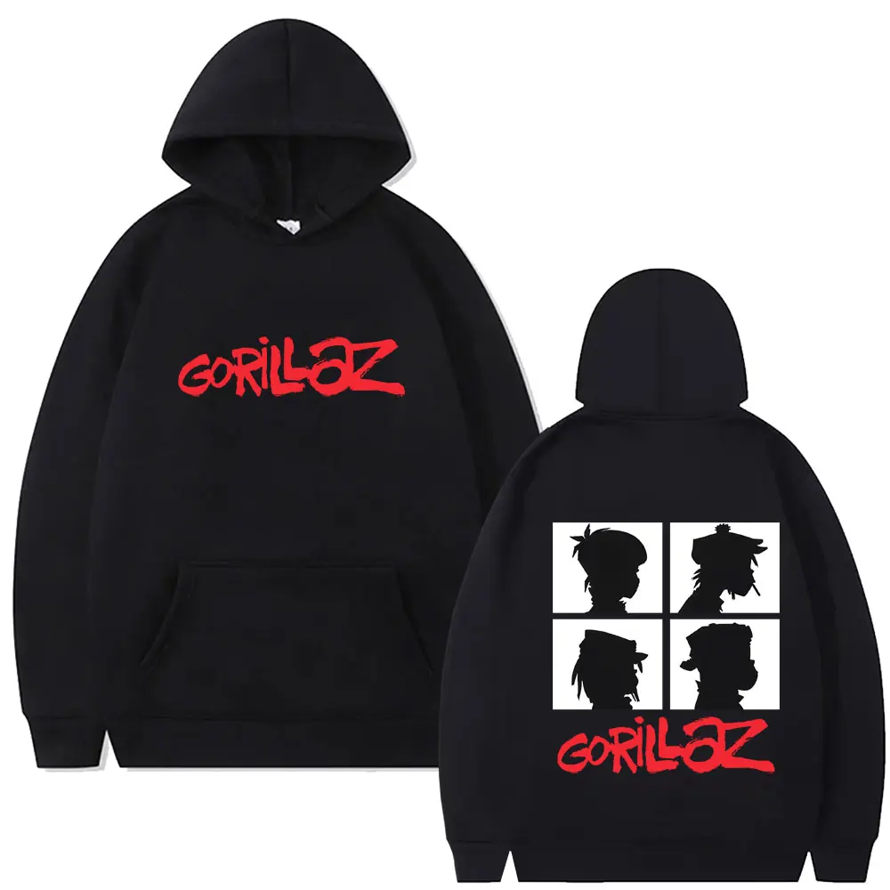 

Rock Band Gorillaz Demon Days Album Graphic Hoodie Men Women Punk Oversized Hooded Tracksuit Male Retro Gothic Pullover Hoodies