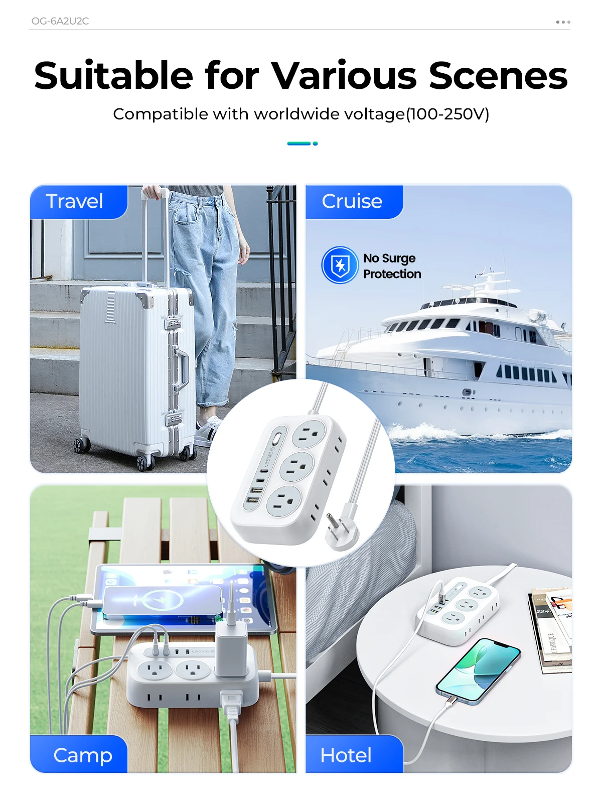 ORICO 멀티 사이즈 익스텐션 코드 멀티탭, 6 소켓 - Outdoor Usb Power Strip 리뷰 및 가격