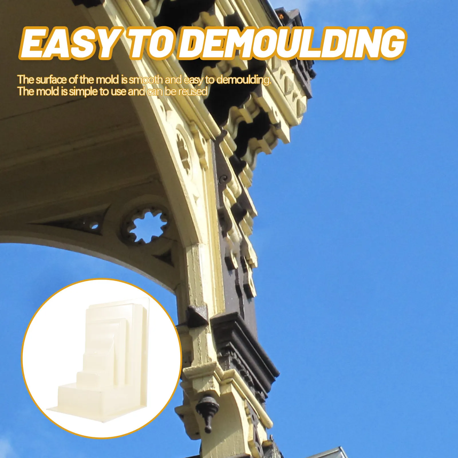 

Reusable Corbel Cement Casting Mold for European Villa Smooth Surface Strong Durability Easy to Use for Home Exterior Projects