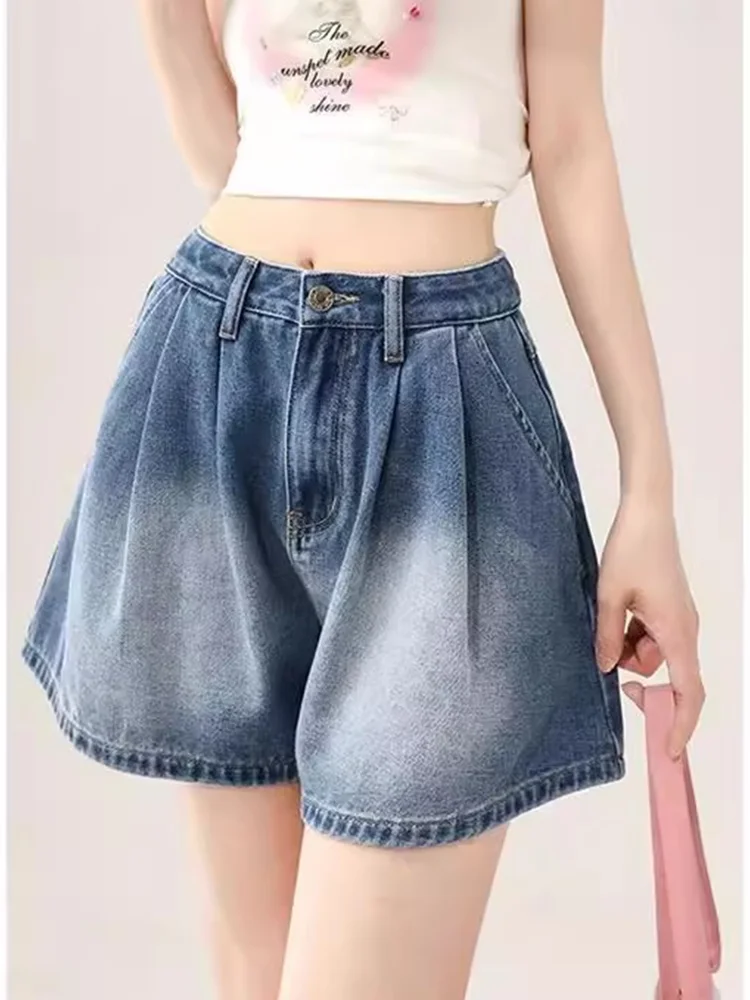 2024 New Bow Denim Shorts Women Fashion High Waist Ladies Streetwear Mini Shorts Jean Y2k Streetwear Baggy Jeans