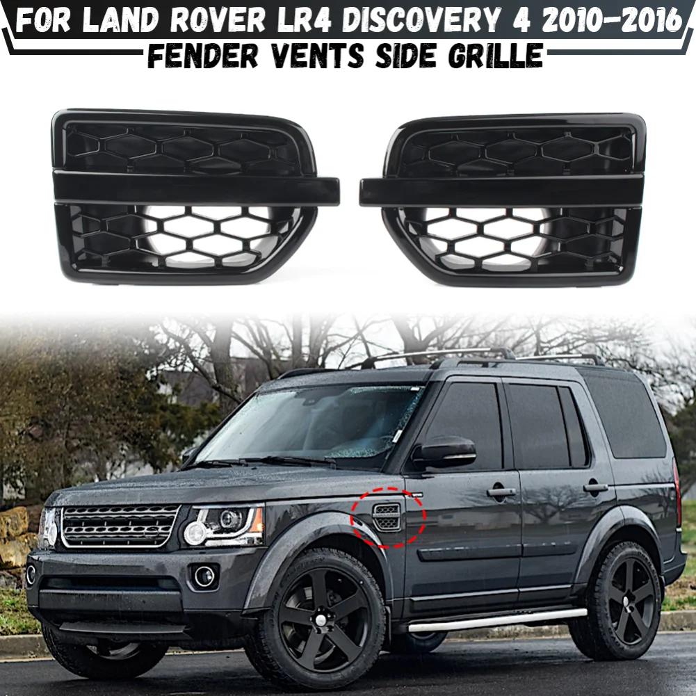 

For Land Rover Discovery 4 LR4 2010 2011 2012 2013 2014 2015 2016 Side Fender Air Flow Vent Grill Black Side Fender Vent Grill