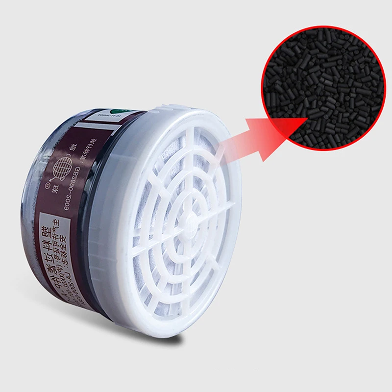 1pc Anti-dust Gas Mask Cartridges Paint Spray Pesticide Respirator Replacement Activated Carbon Filters