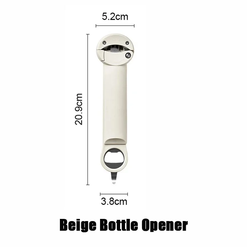 Multi-Function Bottle Opener Retractable Glass Jars Beer Cap Opener Magnetic Suction Stainless Steel Labor-Saving Kitchen Tools