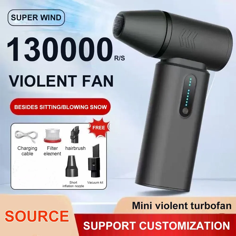 

X3PRO Max Powerful Turbo Violent Blower 130000RPM Mini Jet Fan Blower Electric Air Duster 53m/s Wind Speed Hair Dryer Vacuum Kit