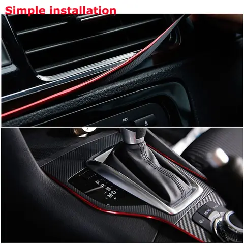 Car Interior Moulding Trim Strip 5M Decoration Accessory For Audi A1 8X A3 8V 8Y A4 B8 B9 A5 8T A6 C6 C7 C8 A7 A8 Q2 Q3 8U 8R Q5