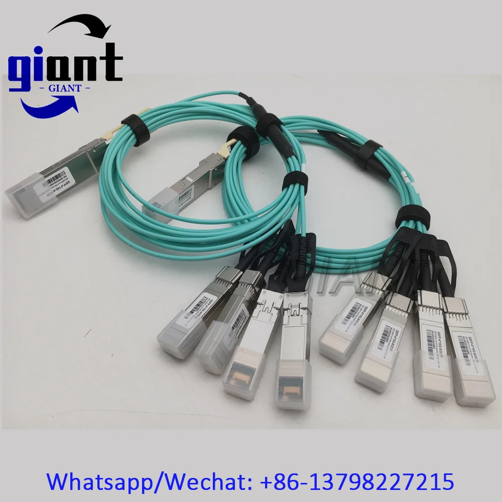 40G QSFP+ to 4*10G SFP+ AOC Breakout Fiber Cable 40G 3M OM3 Aqua AOC Active Optical Cable Compatible with Cisco Code