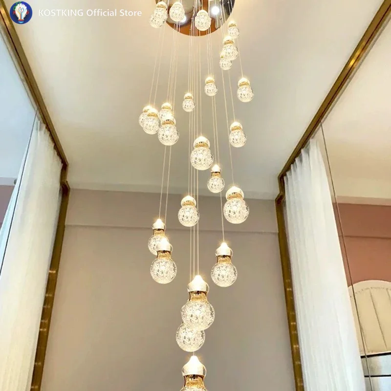 الحديثة درج الثريا قلادة أضواء إضاءة داخلية مصباح السقف شنقا ضوء led الثريات لغرفة المعيشة الإضاءة الداخلية