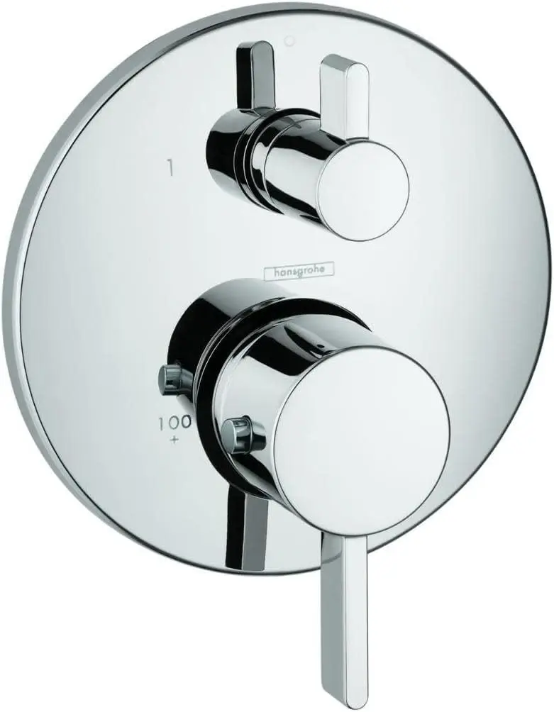 Ecostat Modern Premium Volume and Auto Temperature Control 2-Handle Thermostatic Shower Valve Trim with Diverter in Chrome