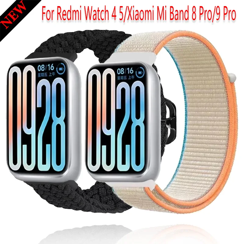 Nylonband für Redmi Watch 4 5, Armband, bequem, atmungsaktiv, Ersatzarmband für Xiaomi Mi Band 8 Pro/9 Pro Zubehör