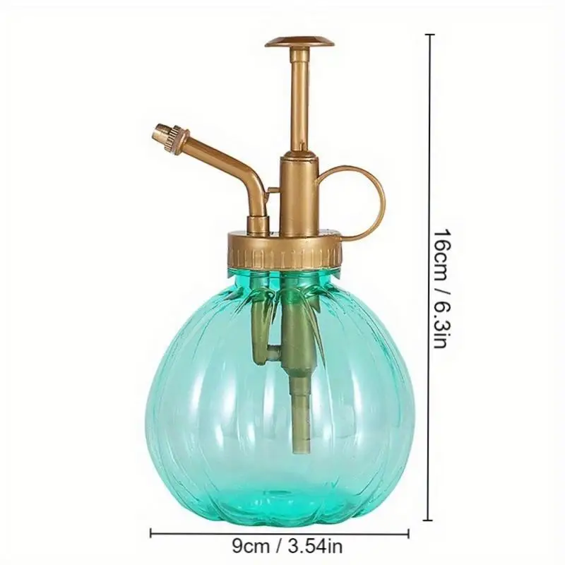 1 pièce Arrosoir de jardin vintage en plastique en forme de citrouille pour plantes succulentes et fleurs, avec système de pression