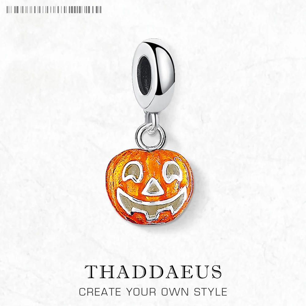 

Pumpkin Dangle Charm Women Men Brand New Vintage 925 Sterling Silver Pendant