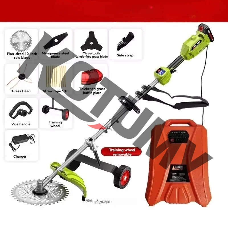 

Brushless Electric Lawn Mower, High-power Backpack Lithium Battery Cutter, 48v Charging