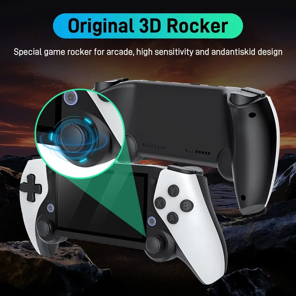 FLLAPT 4.3 بوصة عالية الوضوح M25 وحدة تحكم ألعاب محمولة باليد Emulec OS، 21000 لعبة، مناسبة لـ PS1/PSP/FC/GB/GBA/MD