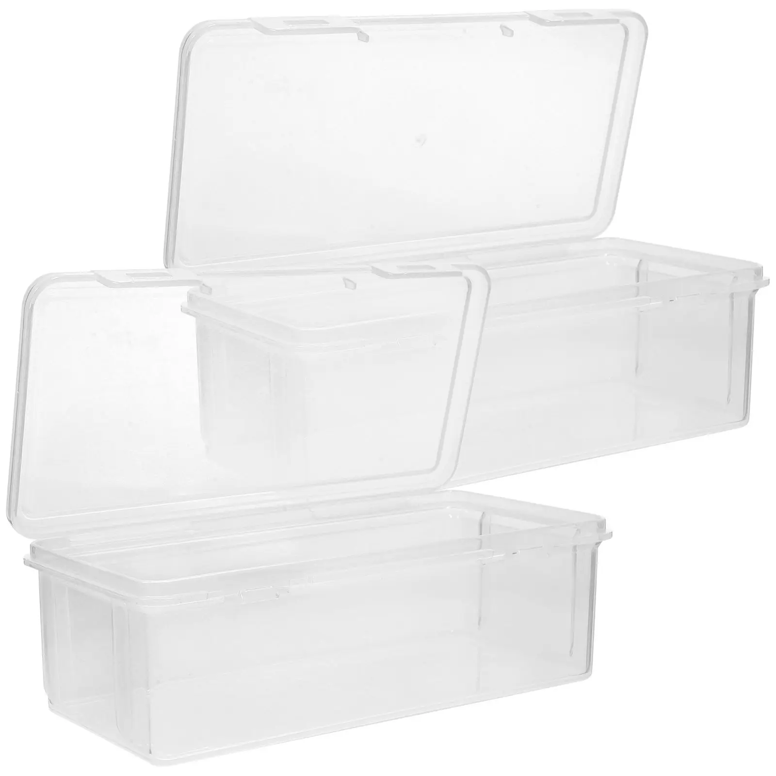 

2pcs Airtight Plastic Loaf Bread Containers Storage Airtight Loaf Boxes Bread Storage Lid Kitchen Counter Pantry Clear Reusable
