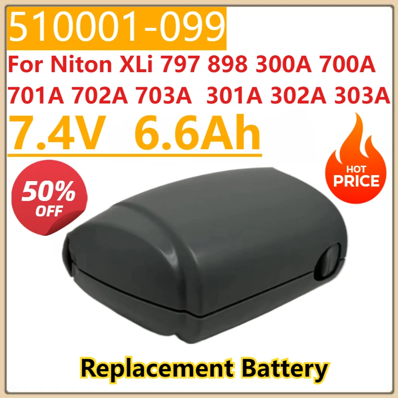 

New 7.4V 6.6AH Replacement Battery 510001-099 For Niton XLi 797 898 300A 700A 701A 702A 703A 301A 302A 303A