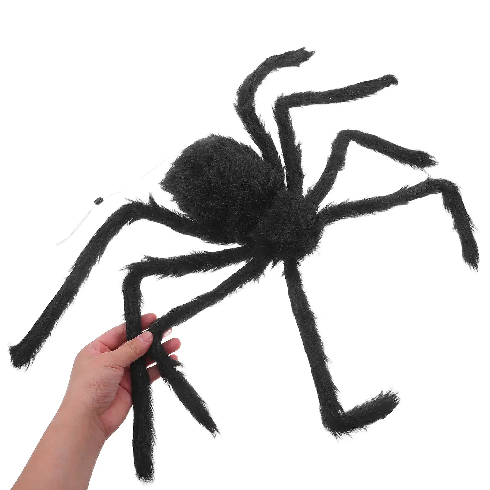 

Giant Hairy Black Spider Prop Light Up Eyes Sound Activated Moving Halloween Decoration For Indoor Outdoor Yard Wall Door
