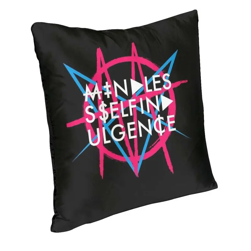 Mindless Punk Music Band Self Indulgence Cushion Cover Double Side Floor Pillow Case for Living Room Pillowcase Home Decorative