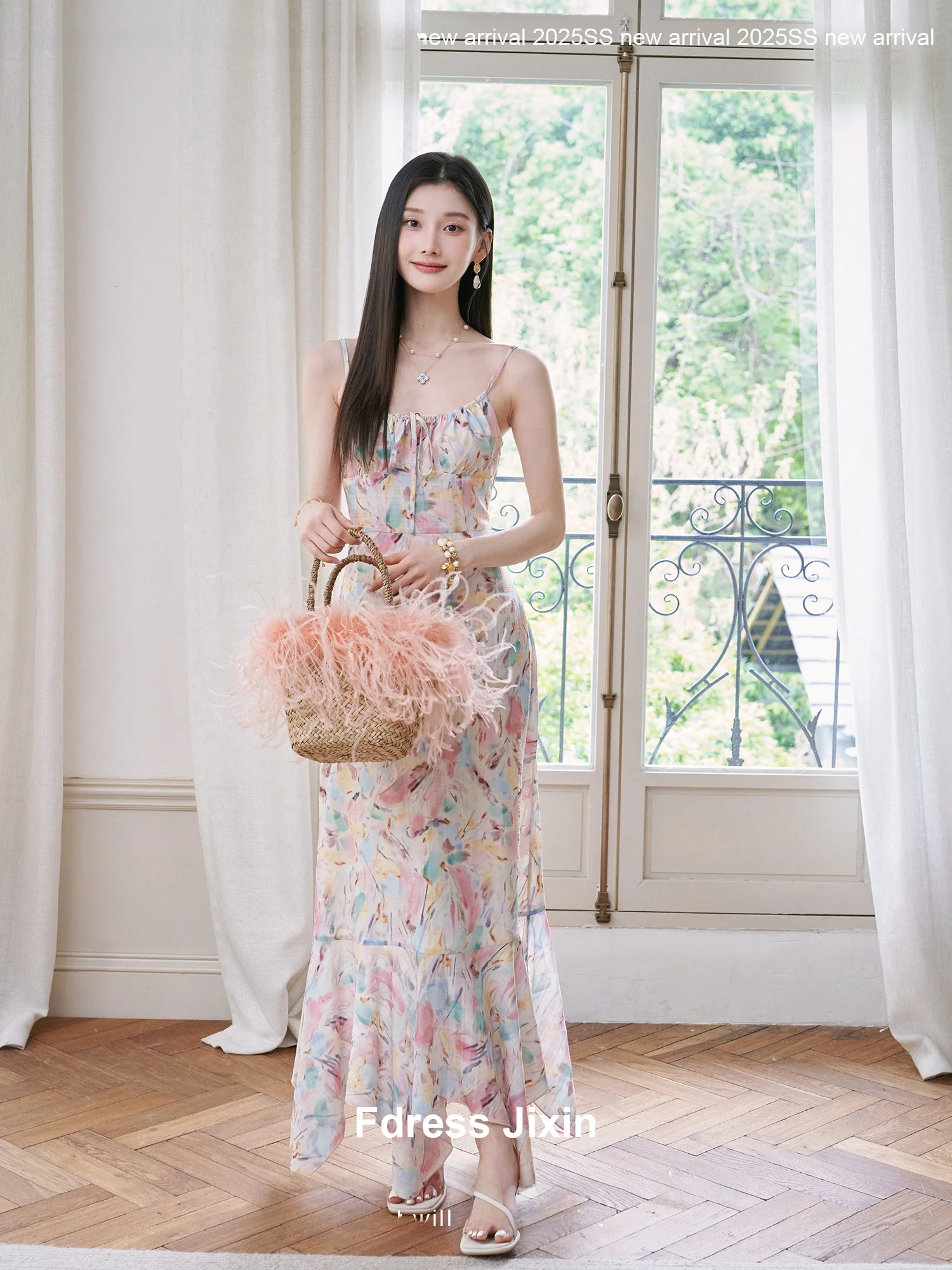 

Romantic Evening Fraance Floral Print Fi Tail Skirt Dr Svel Waist Cinched Print Dr Ci Commute Suitable