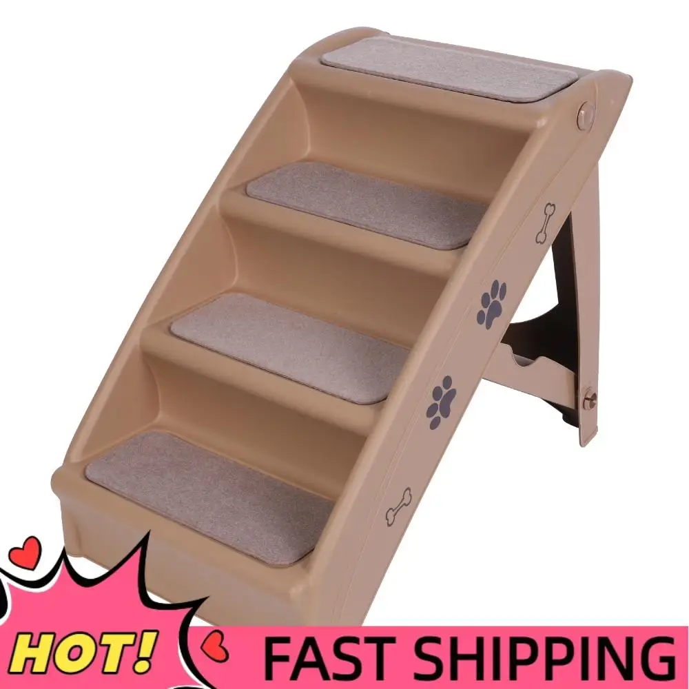 

4-ступенчатая лестница для собак, складные ступеньки для кошек и собак, нескользящая лестница для собак, рампа, диван, лестница, мебель для домашних животных для высокой кровати, стула, дивана, дивана