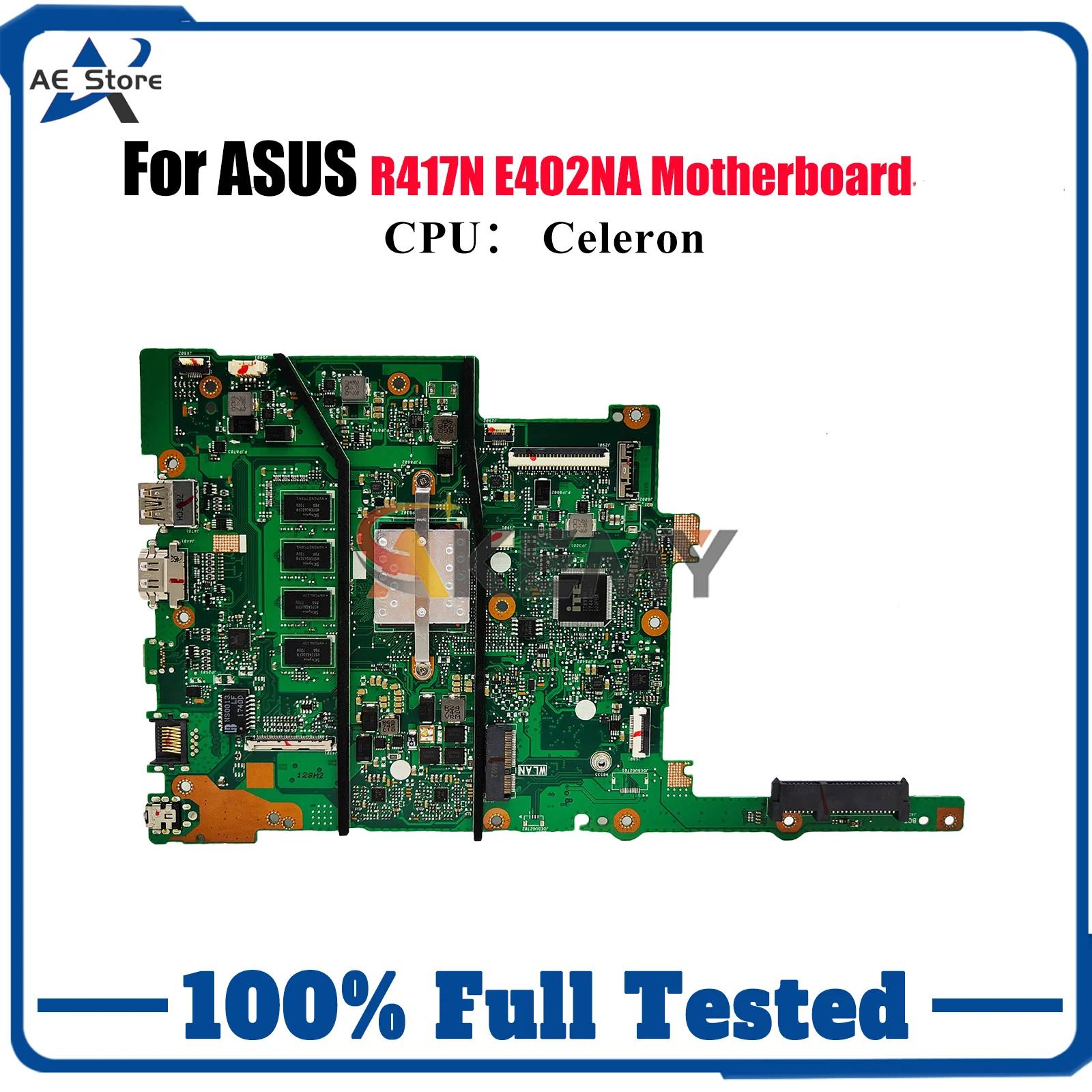 

E402NA Laptop Motherboard For ASUS EeeBook R417N E402NA E402N Notebook Mainboard With Celeron CPU 100% tests OK fast shipping