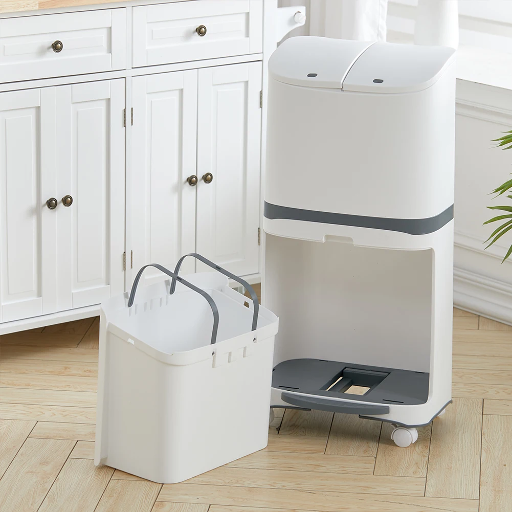 【Lifeideas】38L 2 Compartment Pedal Recycling Waste Bin for Kitchen