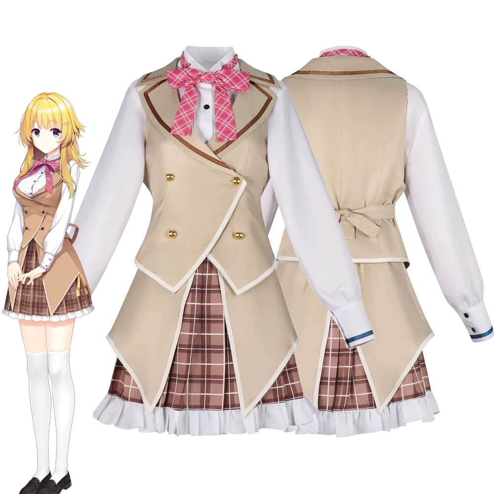 

Аниме LimeLight Lemonade Jam SHIMAKOSHI TSUKIMI Косплей Костюм Женская рубашка Юбка Полный комплект Школьная форма Карнавальная одежда