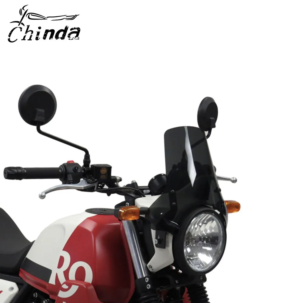 Motorcycle Front Screen Wind Shield Accessories For Himalayan Scram411 Scram 411  2022 2023 Windshield Windscreen Air Deflector