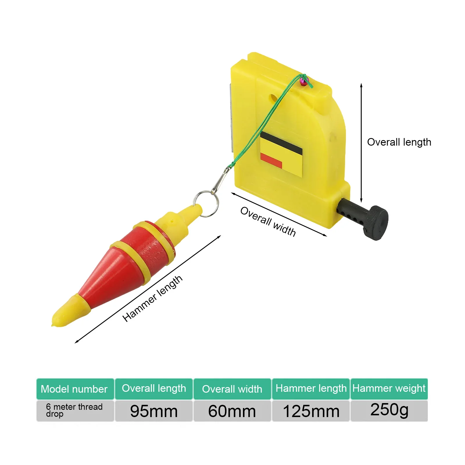 Control Needle Switch Hoisting Line ABS Engineering Plastic Adjustable Distance Measurement Automatic Winding Function