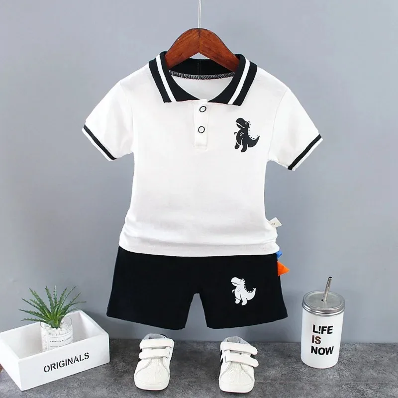 New Summer Baby Boys Clothes Children Cartoon T-Shirt Shorts 2Pcs/Set Kids Clothing Set Infant Casual Costume Toddler Tracksuits