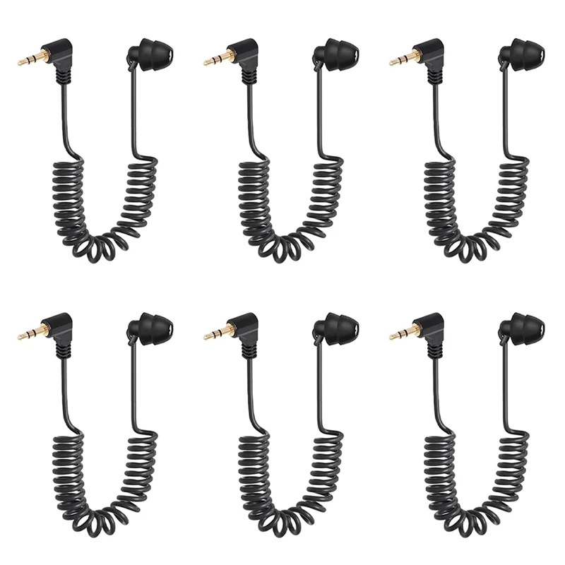 Новые-6 шт. 3,5 мм пружинные наушники, односторонние наушники, проводная гарнитура для мобильного телефона, MP3-компьютера