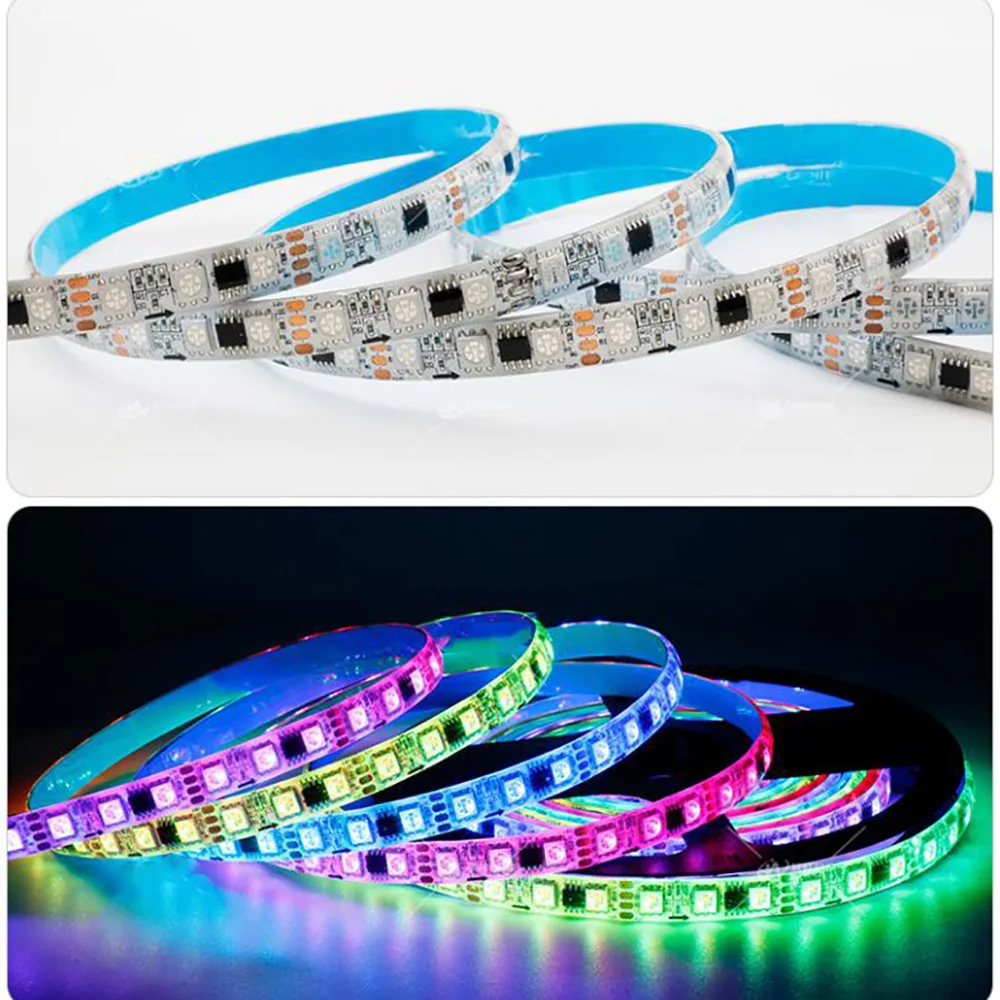 DC 12V/24V RGB 5050 Addressable LED Full Color Strip Light MT16703 (Similar WS2818 TM1934A) Programmable Breakpoint Continuation