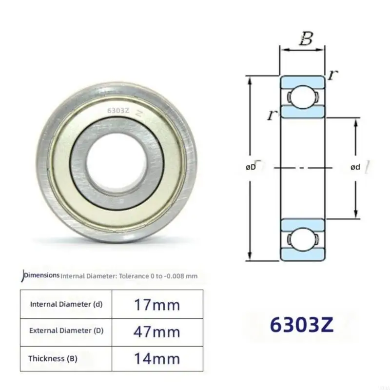  Double Rubber Sealing Cover Low Noise Deep Grooved Ball Bearing Replacement