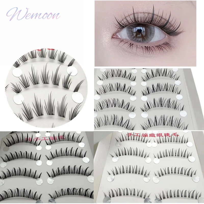 Taiwan Hand-woven False Eyelashes Seamless Transparent Stalk Eye Lash Extension Natural Nude Makeup Suppliers